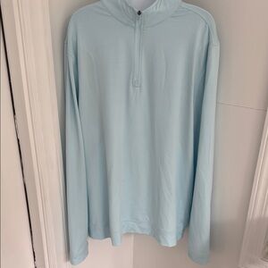 Southern Tide Light Blue Men's Zip Pullover Shirt Size XL